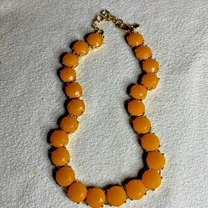 J.Crew brûlée Spring Pink Dusty Rose Large Faceted Crystal Statement Necklace